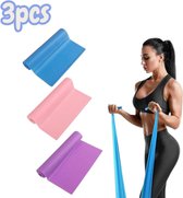 3 stuks - Weerstandsbanden - Siliconen oefenbanden - Met verschillende weerstandsintensiteiten - Yoga Fitnessset - Oefenbanden voor training, fysiotherapie, stretchen, herstel, pilates, revalidatie en yoga