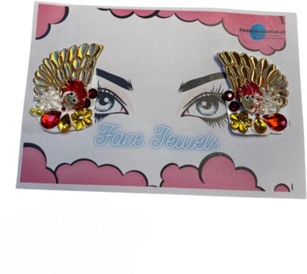 Oeteldonk - face jewel - gezichtssticker - handgemaakt - wing