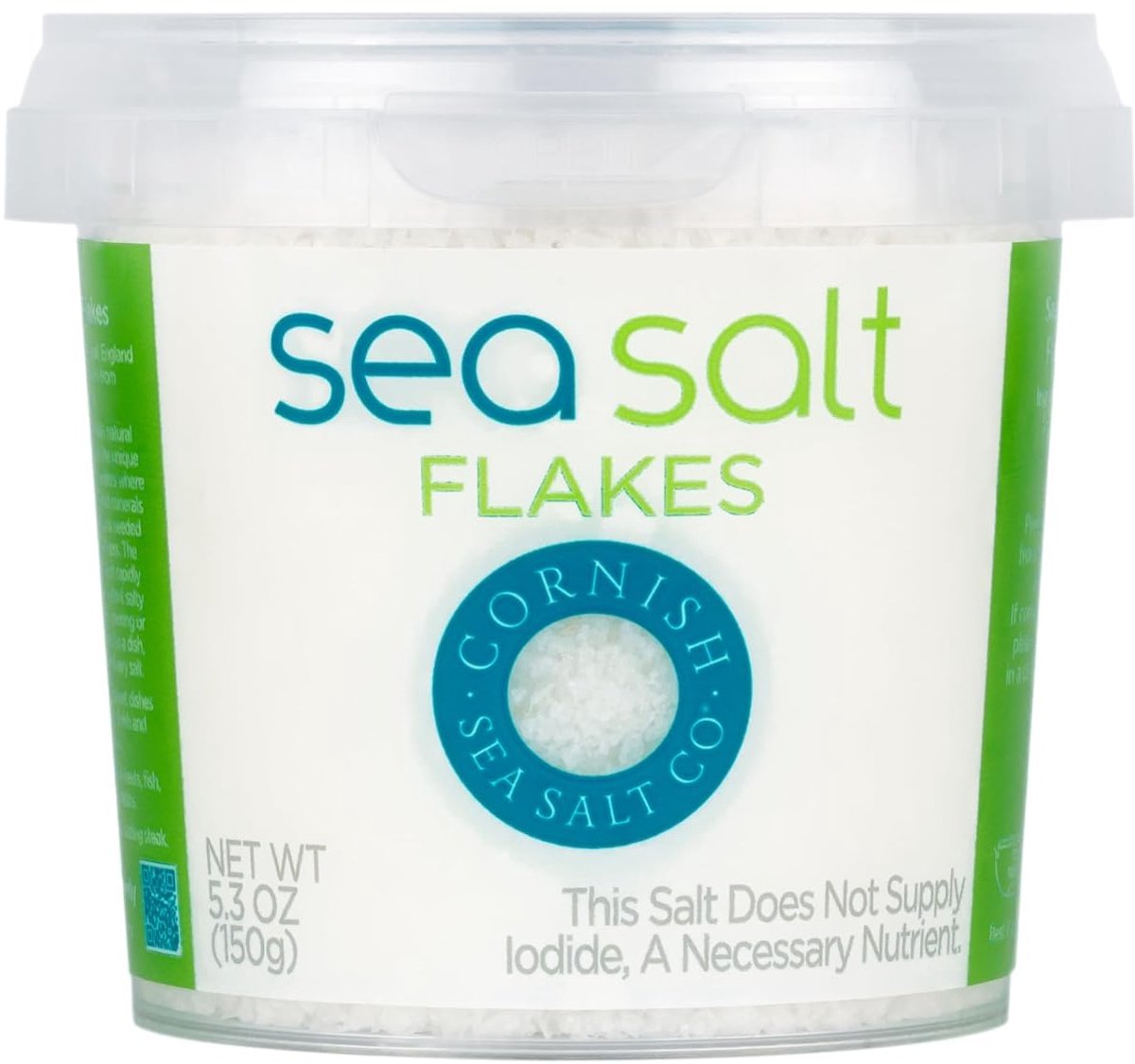 Cornish Sea Salt Flakes 2 x 150g Hersluitbare Pot | Hoogwaardig zeezout voor koken, bakken en verfijnen | Knapperige zoutvlokken | Voor gastronomische gerechten en dagelijks koken met kajal Sticker