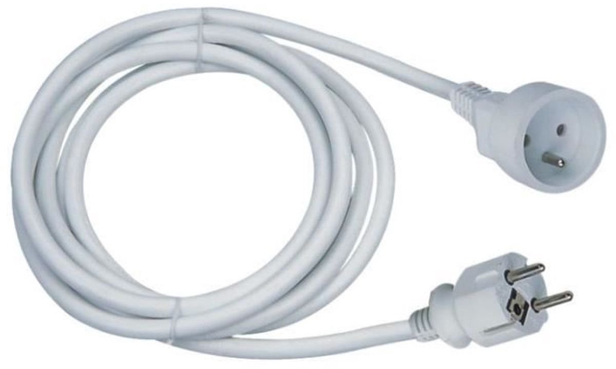 Verlengsnoer - GAO - 16A - 3m kabel - Wit - Robuust en flexibel