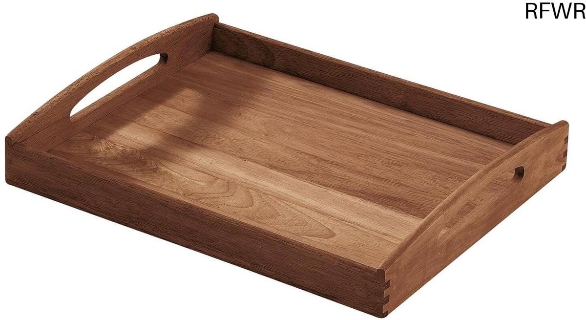 RFWR® Dienblad van acaciahout 44 x 36 x 7 cm - Duurzaam en praktisch