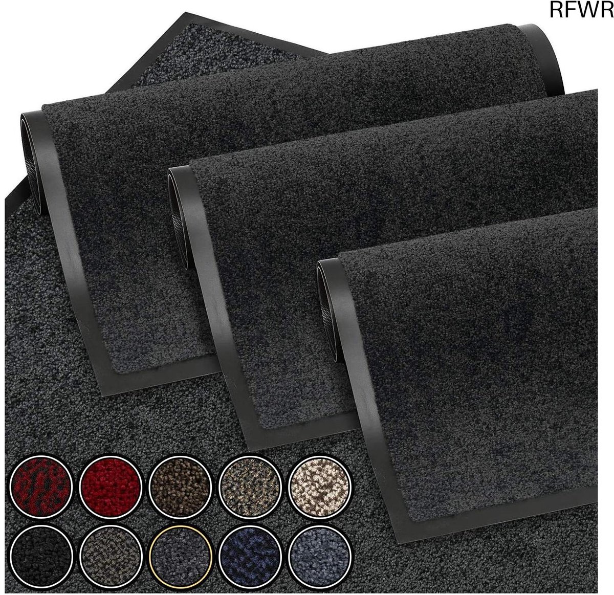 RFWR® Antislip Deurmat 60x90 cm - Waterdicht en Wasbaar voor Binnen en Buiten - Slijtvaste