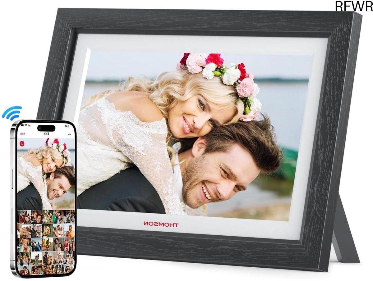 RFWR® Digitale Fotolijst 10,1 Inch met Wifi en 1280 x 800 HD Touchscreen
