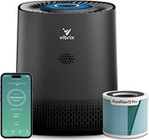 Vibrix PureFlow15 Pro luchtreiniger met APP - 15 m² - Automatische stand + 6-in-1 filtersysteem - Luchtkwaliteitsindicator - Ionisator - Luchtfilter - Air purifier met HEPA-filter
