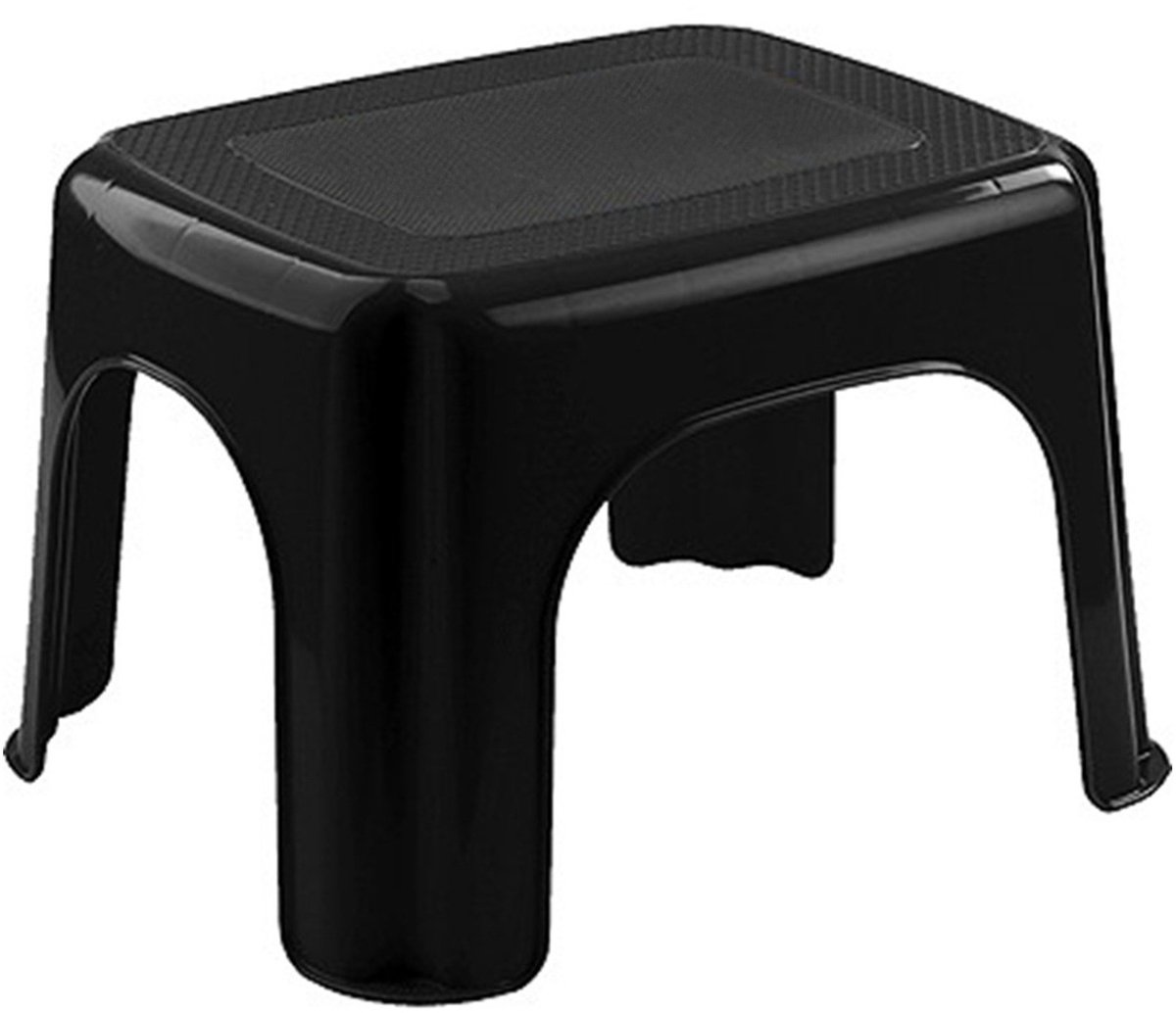 Hega opstapje / Opstapkruk / Tabouret - Zwart - 32 x 27 x 21 Cm