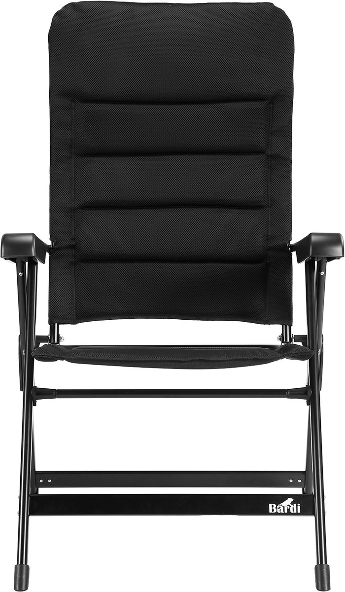 Bardi 2 Stuks Luxe Campingstoelen - 7 standen - Comfortabele Kampeerstoel - 120 kg draagvermogen - Ligstand - Inklapbare stoel - Klapstoel - Lichtgewicht - ZWART van Merkloos — afbeelding 4
