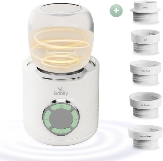Babily BP1 Draagbare Flessenwarmer voor Onderweg - Flesverwarmer Draadloos - Voor 95% van alle babyflessen - Instelbaar tussen 35—50°C