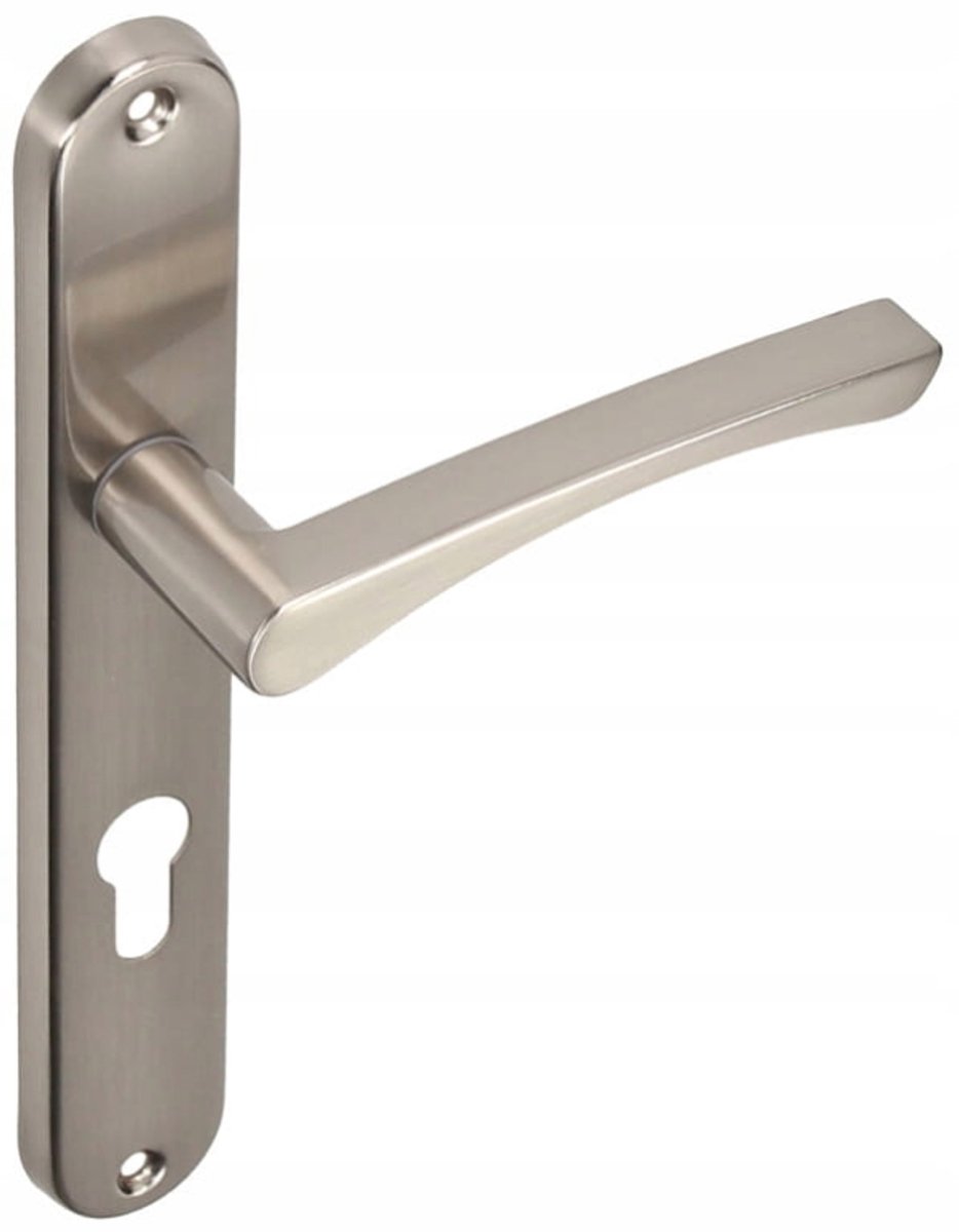 Gamet Carino Serie - Binnen Deurklink - Langschild - WC Sluiting - Nikiel Geborsteld