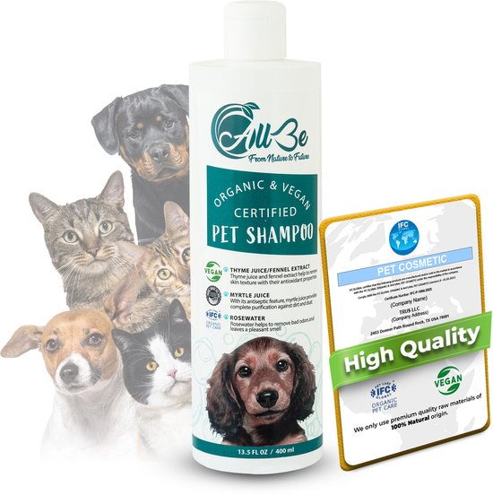AllBe Hondenshampoo & Kattenshampoo - Alle Vachttypes - Vegan - 400ml