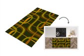 Keukenloper 120x60 cm - Keukenmat vinyl Jaren 70 - Retro - Groen - Keukenmatten loper - Keuken vloerkleed tapijt