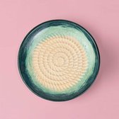 Rasp Bordje Breeze - Blauw Groen Beige - Rasp Schaaltje - Knoflook Rasp - Gember Rasp - Kookliefhebber - Handmade - Keramisch - Raspen - Schaven - Vegan - Vintage Raspbordje - Knoflookrasp - Knoflook Rasp Bordje