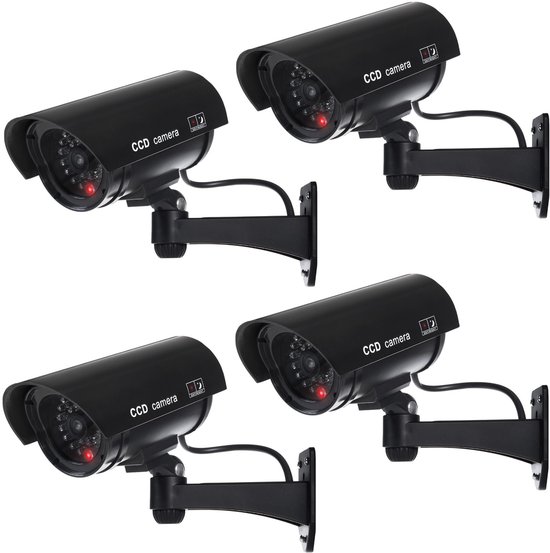 Waterdichte Nepcamera Nep Beveiligingscamera Op Zonne-energie Dummy Camera Op Zonne-energie Een Partij 1 Nep Camera Met Knipperend LED Licht Zonne-energie 2 Stuks Dummy Camera Zonne-energie