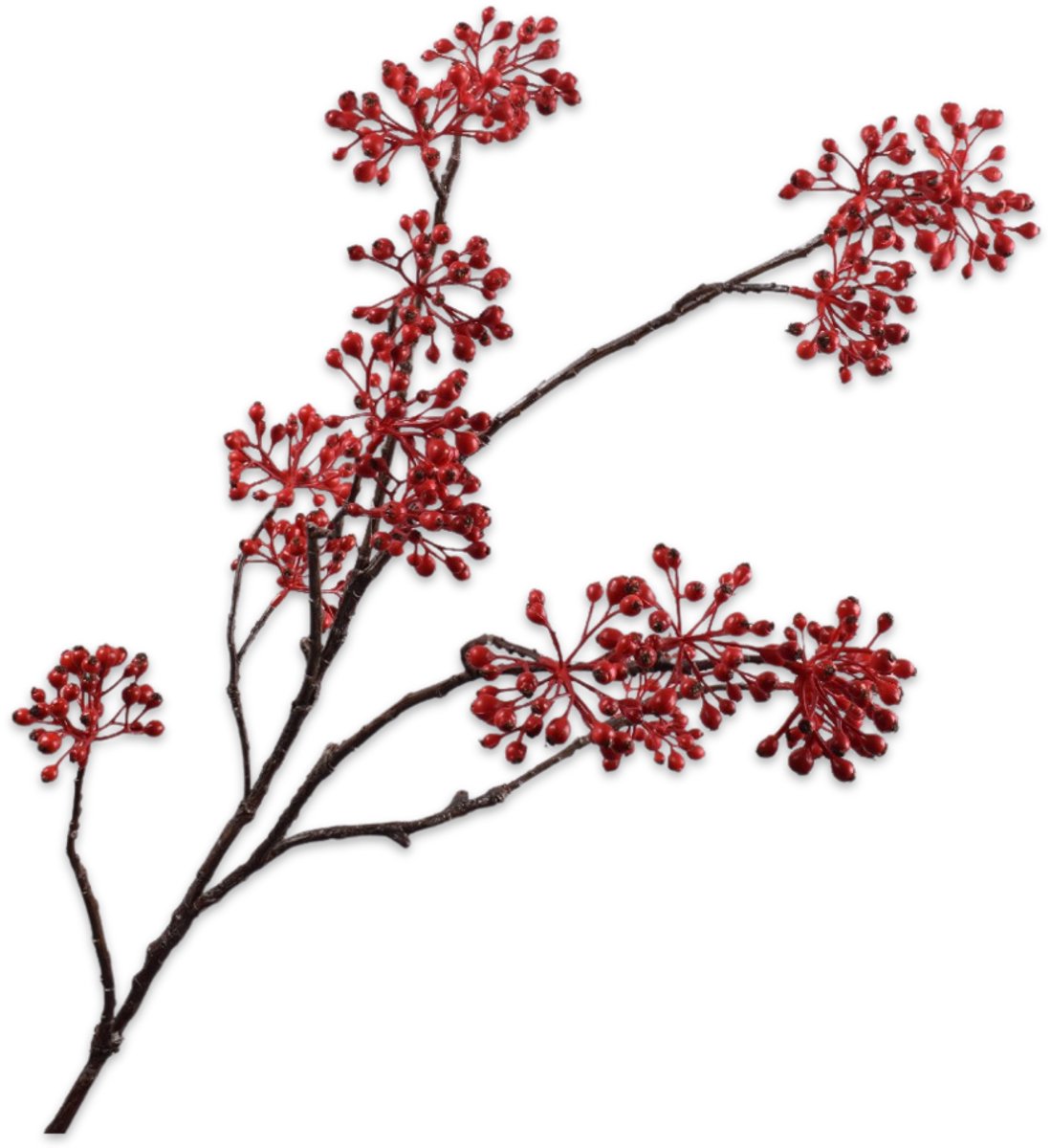 Silk-ka Kunstbloem-Zijden Bloem-Kunsttak Bessentak Rood 108 cm