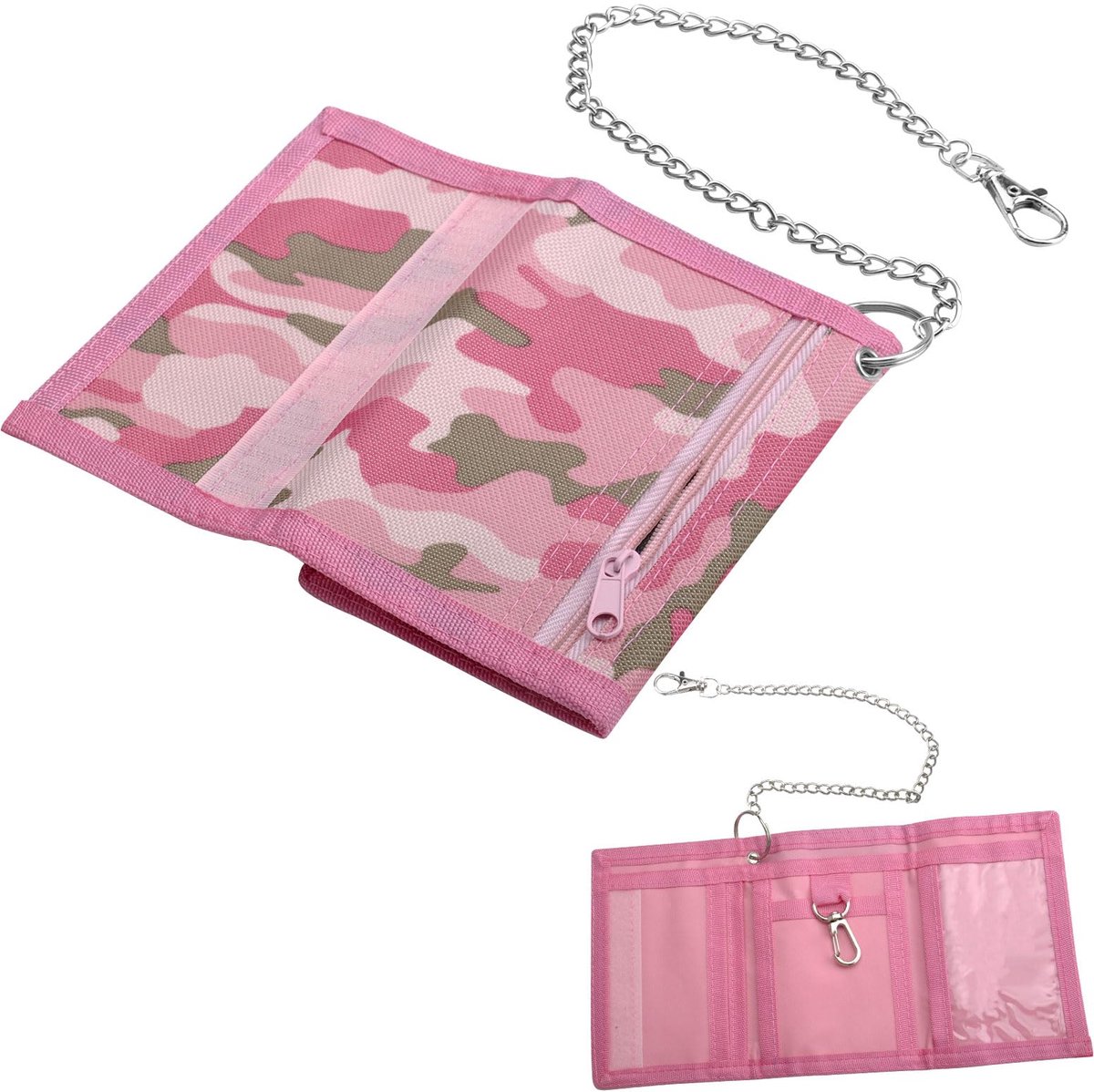 Ibenzoa® Slanke en Praktische Kinderportemonnee met Ketting en Ritssluiting voor Jongens en Tieners