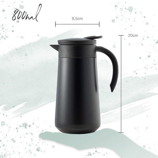 Lexium Thermos 1,5 litre - Pichet isotherme - Cafetière - 1,5 litre - Boissons chaudes et froides - Café, Thee et boissons froides