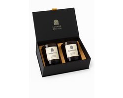 WDMT Luxe Geurkaarsen Cadeaubox – 2-Delige Lounge Kaarsenset voor Ontspanning & Sfeer – Geschenkset voor Woondecoratie of Cadeau - Cadeaupakket – Zwart