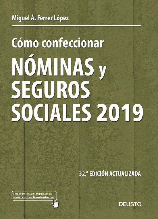 Deusto - Cómo confeccionar nóminas y seguros sociales 2019 - cover