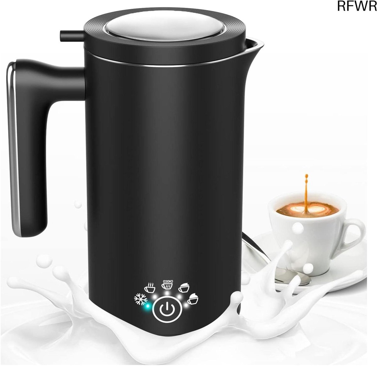 RFWR® Elektrische Melkopschuimer 5-in-1 met 500 ml en Stille Werking