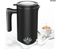 RFWR® Elektrische Melkopschuimer 5-in-1 met 500 ml en Stille Werking
