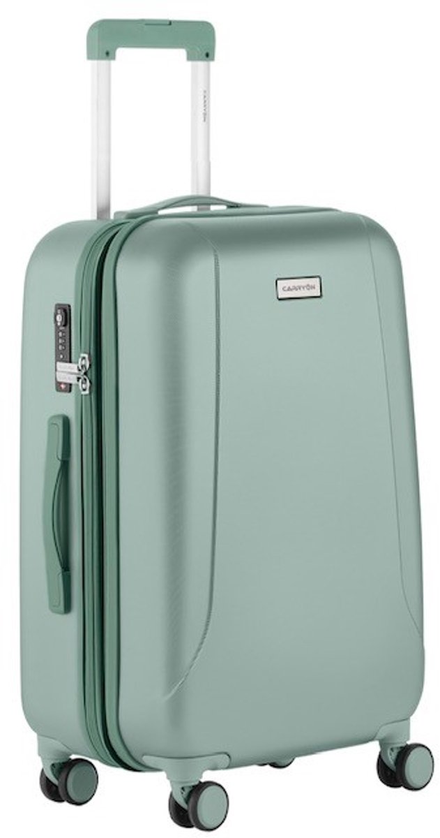 CarryOn Skyhopper Middenmaat Reiskoffer 65Ltr - Koffer 68cm met Expander - Olijf