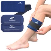 Chillaxy Coldpack – Icepack – Set van 2 Gelpacks met Zachte Hoes & Elastische Band – Coolpack, IJspack, Gelpack – Koud Compress Herbruikbaar