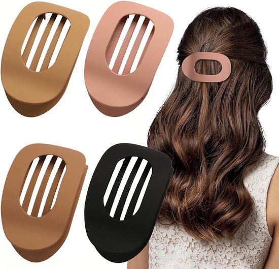 Nogeqi 10 stuks Schildpad Snap Haarclips, Kleine Platte Haarspangen, Platte Haarklem, Metalen Haar Clip voor Dames Dun Haar, Kleine Haarklem Anti-slip voor Dun Dik Haar (Roestvrij Staal