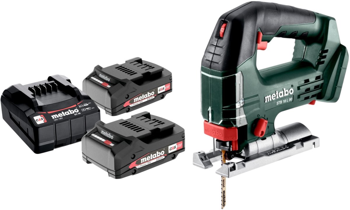 Metabo STB 18 L 90 accu-decoupeerzaag 18 V 90 mm + 2x accu 2,0 Ah + oplader