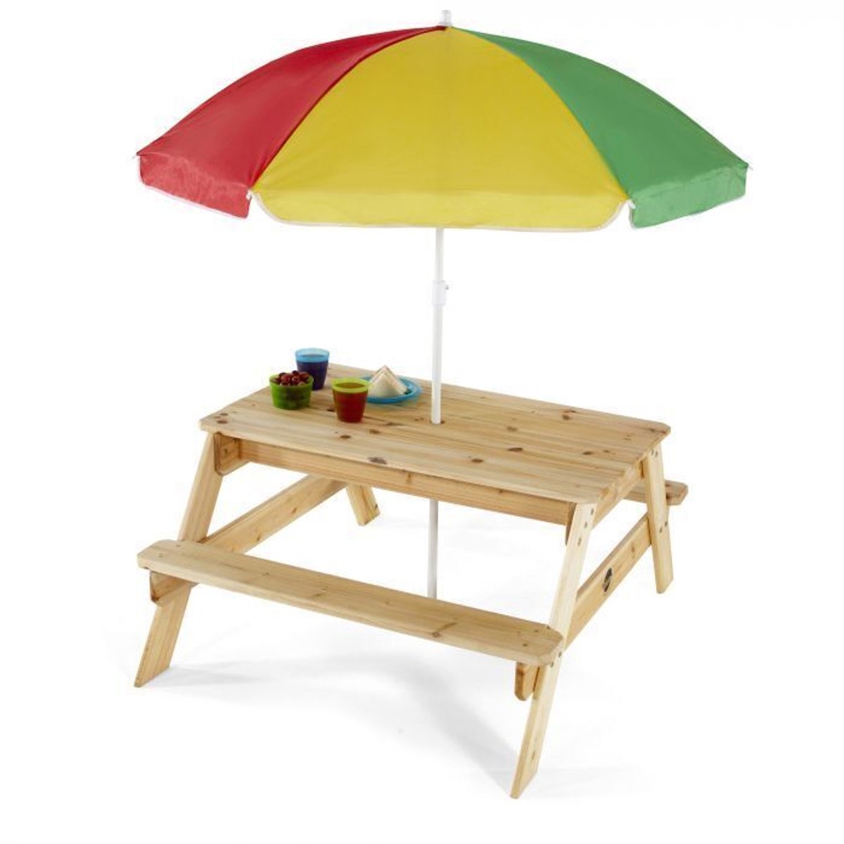 Kinder picknicktafel met parasol