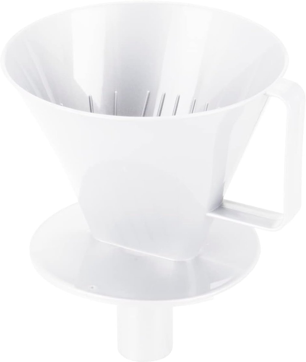 koffiefilter van biologisch kunststof, maat 4, handfilter voor thermoskan, herbruikbaar, koffie direct in thermoskan, uitloopstuk, vaatwasmachinebestendig