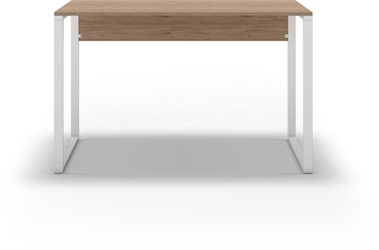 Werktafel Zwarte Metalen Poten Retrogrijs Spaanplaat HOCUS PICUS Industriële Werktafel 110cm - Zwarte Metalen Poten, Spaanplaat Blad - Voor Kantoor Of Gaming 110 Cm Computer Bureau