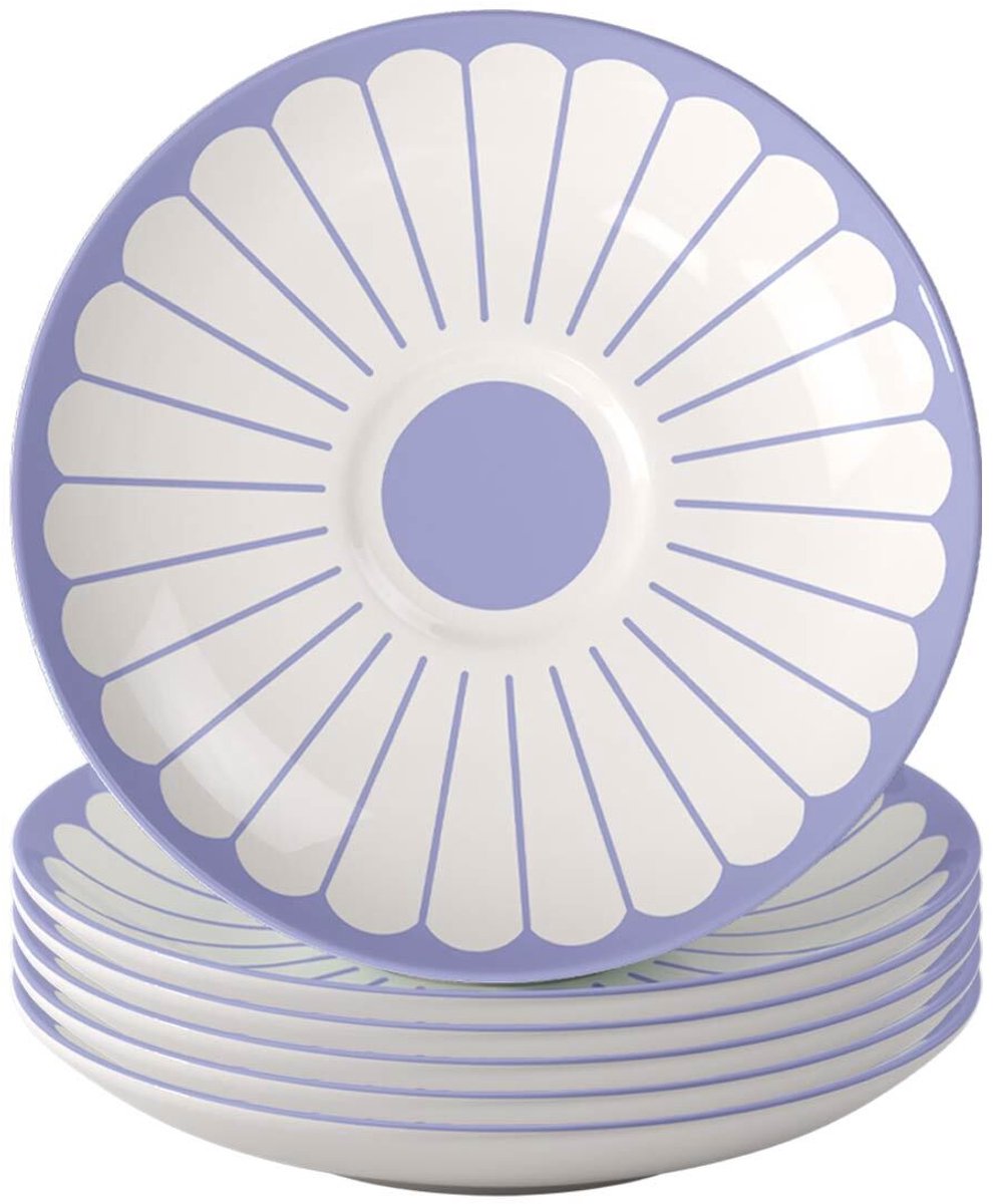Kaffeeuntertassen Fleur Couleur ø 14,8 cm Set van 6