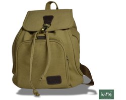 Wima Aberdeen Rugzak – Waterafstotend Canvas – Compact 13 L – School, Reizen – Khaki