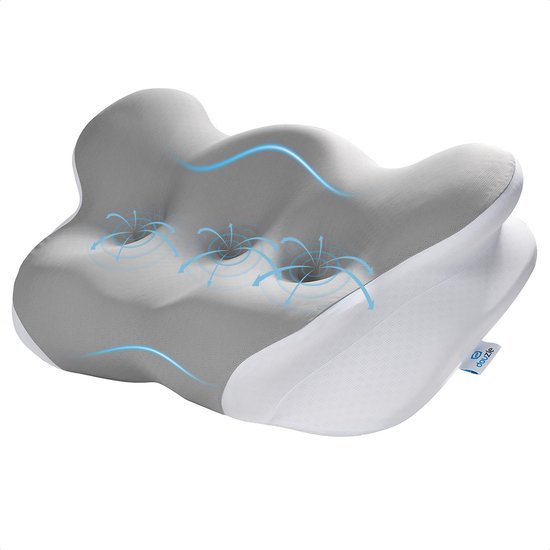 Douzle Orthopedisch Hoofdkussen voor Nekklachten - Ergonomisch Traagschuim Slaapkussen - Anti Snurk Kussen - Verkoelend - Hypoallergeen - Voor Rug-, Zij- en Buikslapers