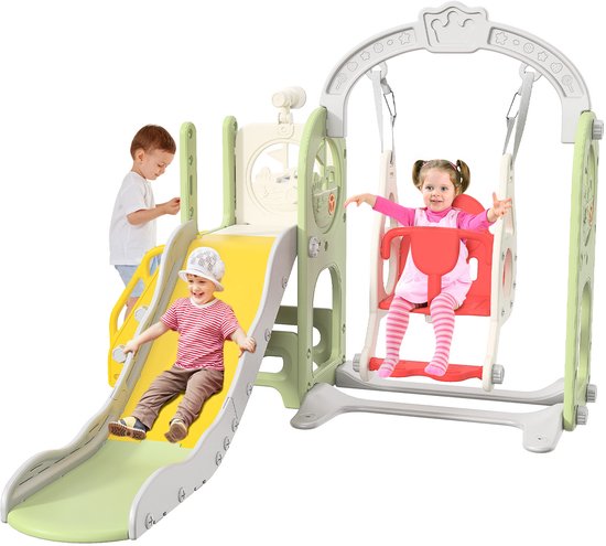 MamaToyz Kinderglijbaan Montessori Slide Me Slide Massief Hout voor