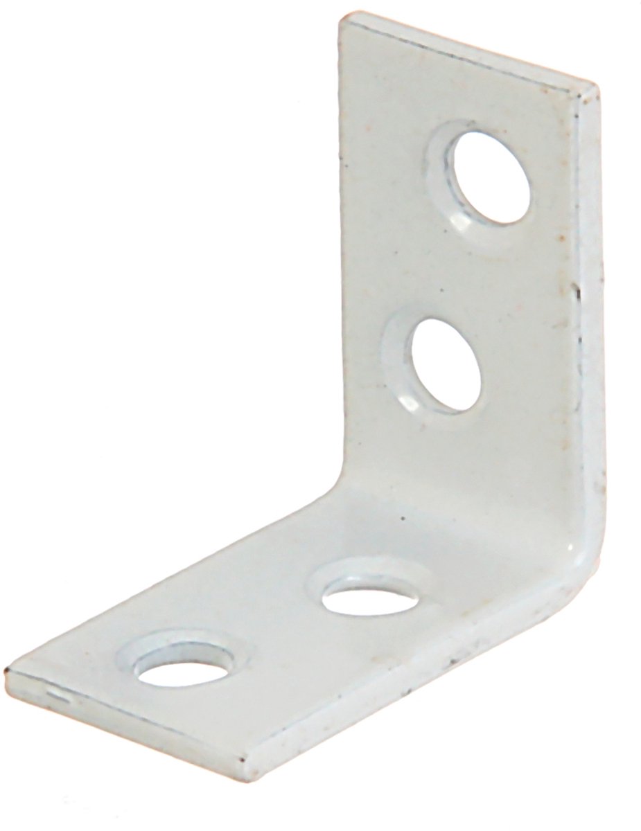Stoelhoek 40x40 mm – 15x2 mm – wit met kunststof coating – per 4 stuks – hoekijzer – meubelbeugel – bevestigingshoek