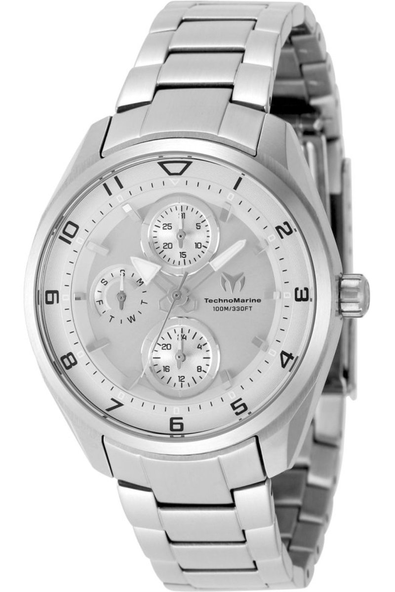 TechnoMarine OCEAN - QUANTUM TM-318109 Dames Horloge - Waterdicht - Analoog - Quartz Uurwerk - Roestvrij Staal met zilveren Wijzerplaat - 36mm