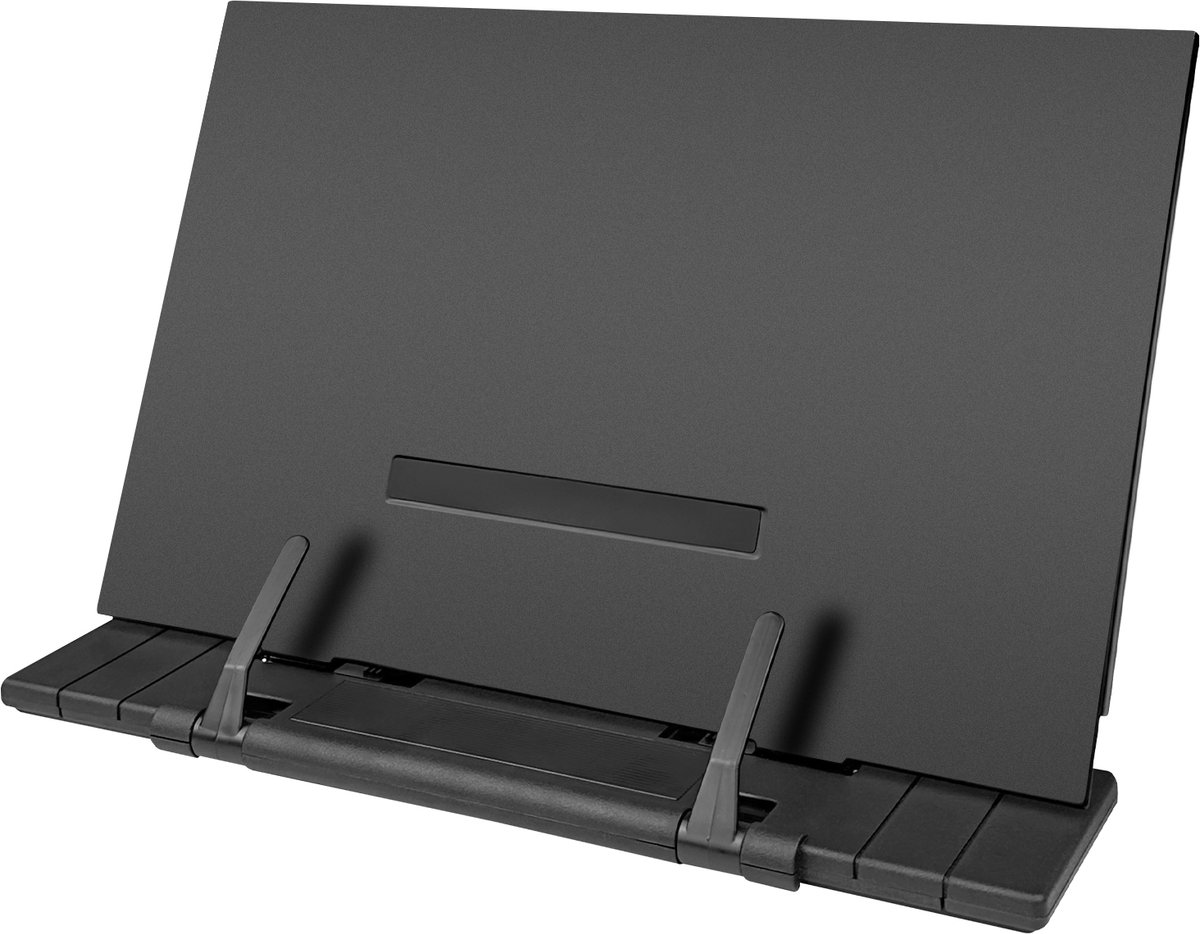 Skynzor - Leesstandaard - Verstelbare Boekenstandaard Zwart - Kookboekhouder - Kookboekstandaard - Boekenhouder - Book Holder - Boeken Standaard - Boek Houder - Boek Stand - Boekensteun - Boek Page Steun Metaal - Ipad Houder (7 Standen)