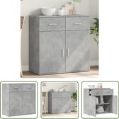 Buffet vidaXL 79 x 38 x 80 cm finition bois gris béton - Meuble TV - Buffet en bois - Meubles gris - Meuble de rangement