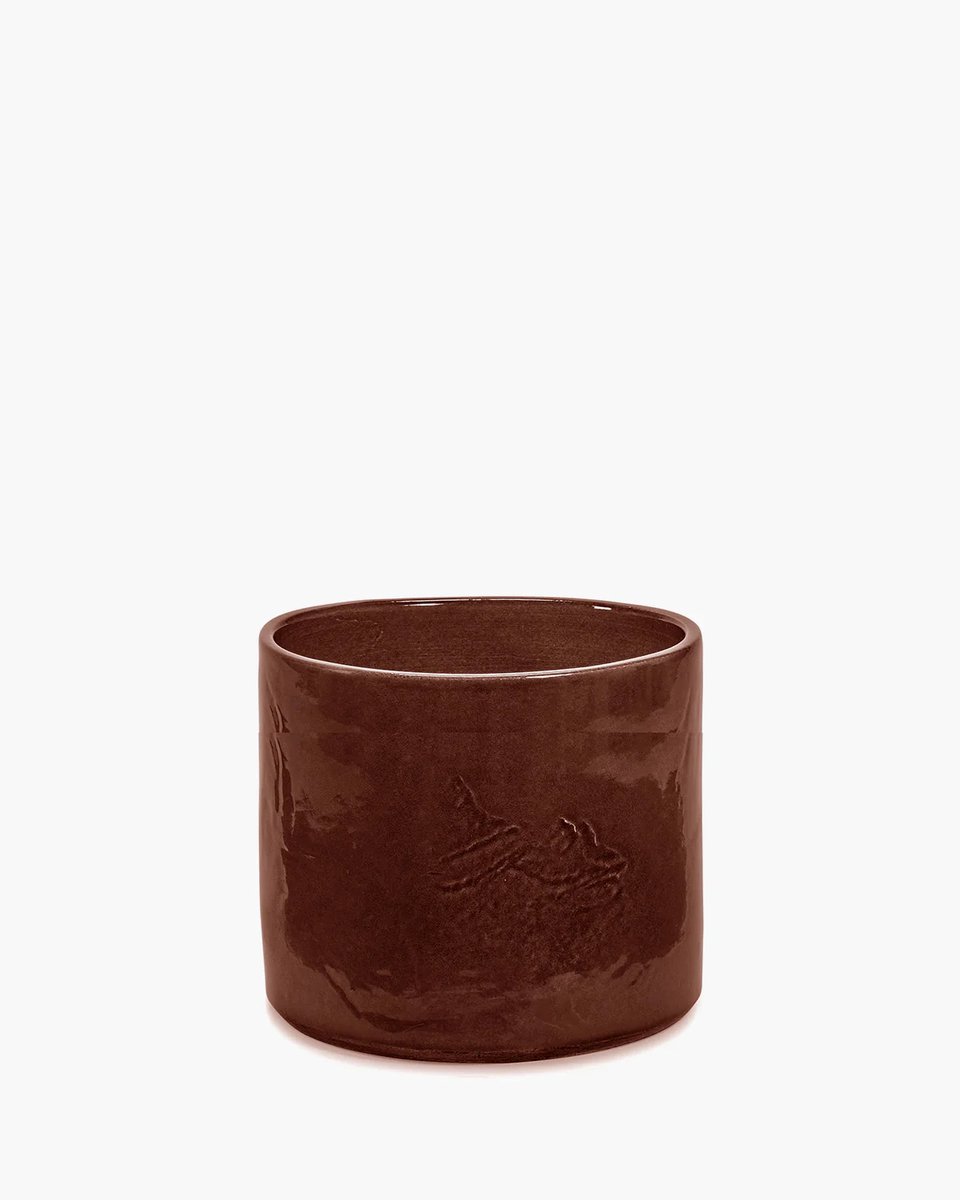 Serax Vincent Van Duysen Vaso bloempot D22cm H19cm donkerbruin