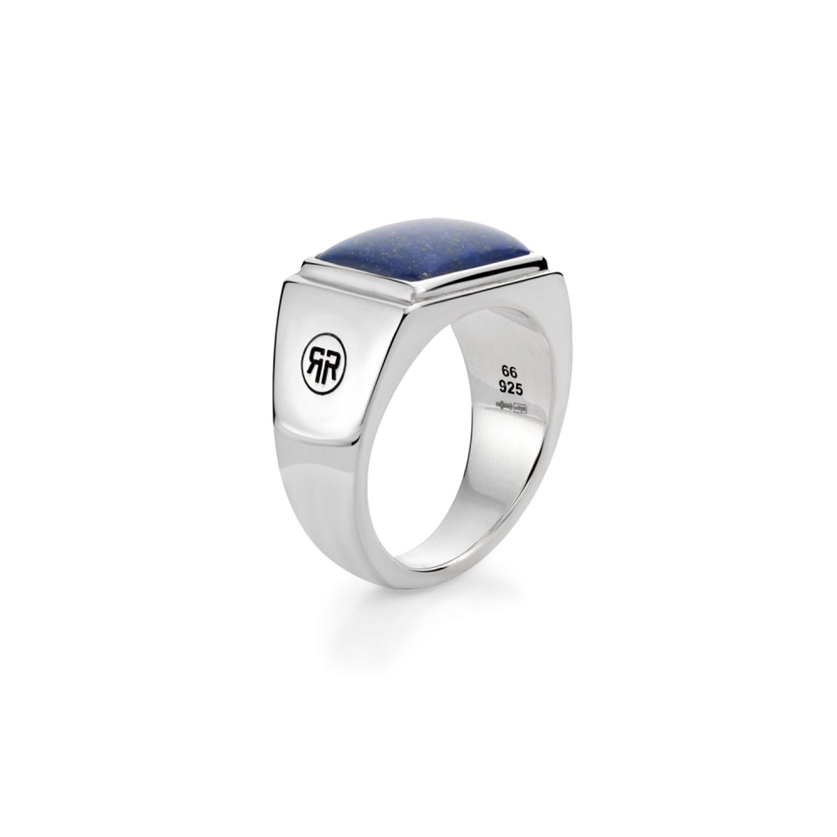 Rebel & Rose Square Lapis Lowneck Ring RR-RG033-S – Zilverkleurig Zilver
