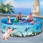 Opblaasbaar Zwembad 244x38cm – Spray Pool voor Kinderen – Herbruikbaar & Opvouwbaar – Met Reparatiepatch