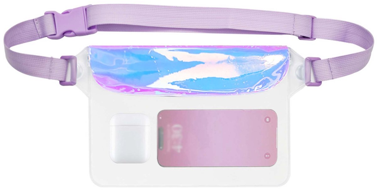 Buiten PVC Illusie Waterdichte Telefoon Tas Zwemmen Strand Fashion Schuin Kruis Waterdichte Taille Tas