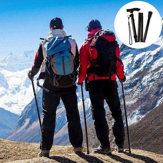 Wandelstokken 7075 Aluminium Wandelstokken Verstelbaar 110-130 Cm Met 4 Paar Pads Voor Wandelen En Wandelen