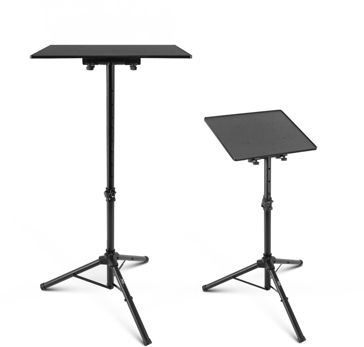 Laptopstandaard - Projectorstandaard - Pyle Laptop Stand - Monitor Stand met Verstelbare Hoogte tot 100 cm - Plaatformaat van 35,5 x 28 cm - Voor Kantoor, Thuis, Podium, Studio, DJ-Racks