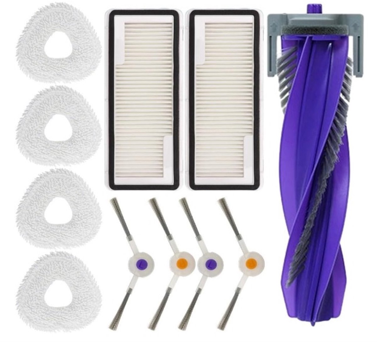 set onderdelen compatibel met stofzuiger Narwal - J4 - Freo X - Ultra - Lite - zijborstels - filters - dweilpads - hoogwaardige vervanging