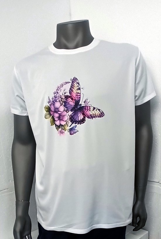 T-shirt Heren en Dames met Vlinder