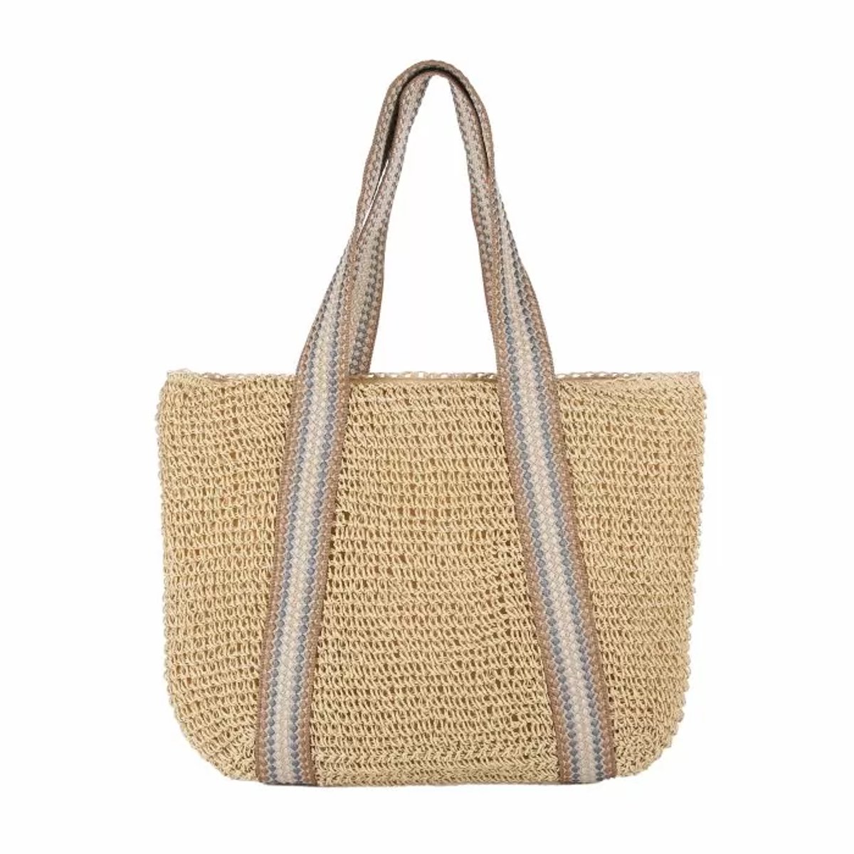 Michelle Bags & Accessories - Strandtas - Shopper - Lesley - Beige - Geweven schouderband