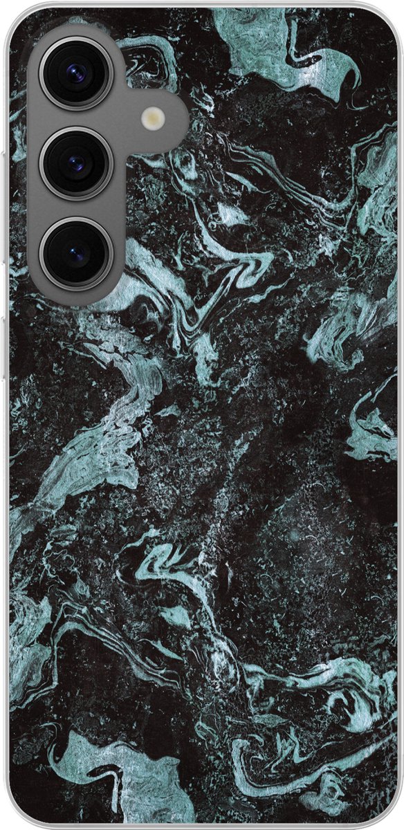 Telefoonhoesje samsung Galaxy S24 hoesje - Marmer print - Natuursteen - Luxe - Siliconen Telefoonhoesje Telefoonhoesje