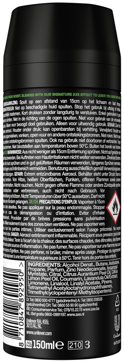 Bol.com Axe - Deodorant - Spray - Unite - 150ml aanbieding