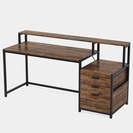 Vitra Courier Bureau licht eiken, chalk onderstel - Nordic New